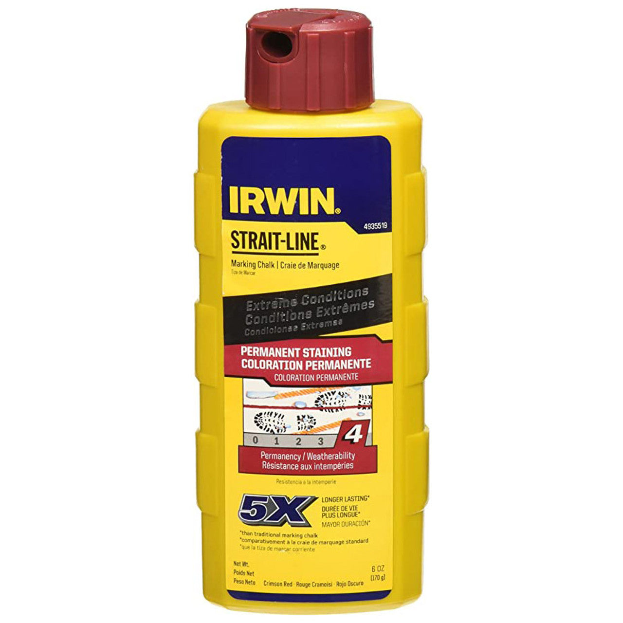 IRWIN 6OZ CHALK RED PERMANENT 4935519 IRWIN 6OZ CHALK RED PERMANENT 4935519